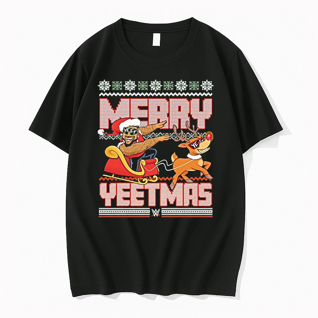 Merry Yeetmas Wwe Wrestler Jey Uso Ugly Christmas Shirts