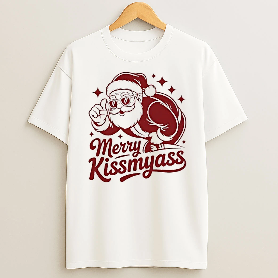 Merry Kissmyass Santa Shirts