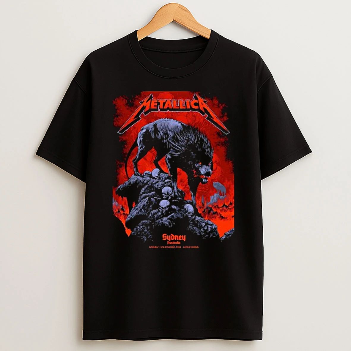 Metallica Ken Taylor M72 Sydney Pop Up Shop Exclusive For Accor Stadium In Sydney Australia On 15th November 2025 Shirts