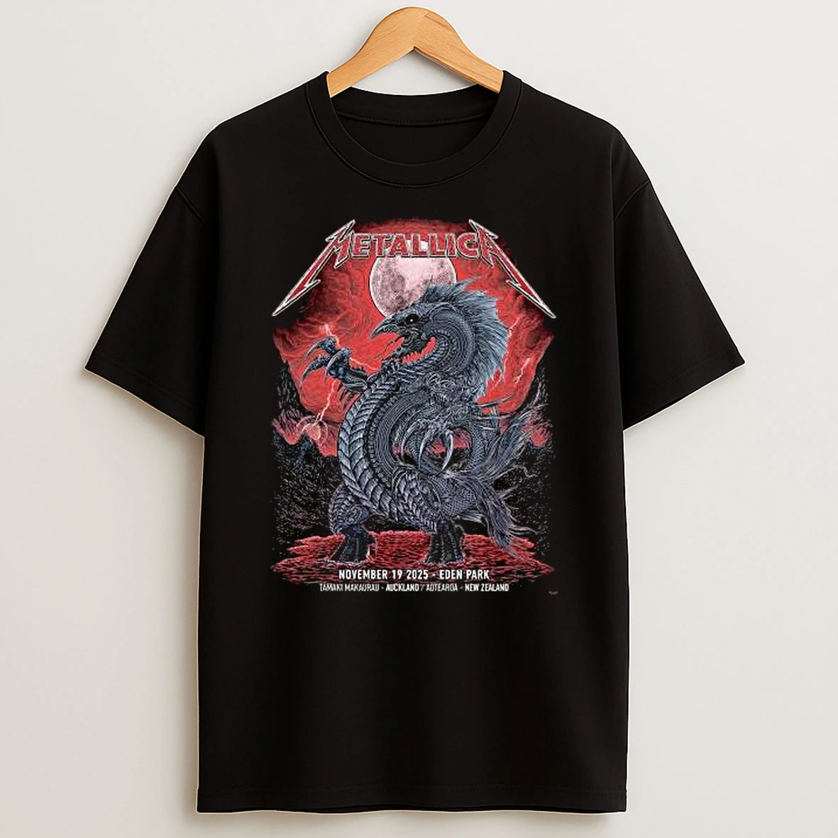 Metallica M72 Auckland New Zealand On November 19 2025 The Blood Moon Dragon Shirts