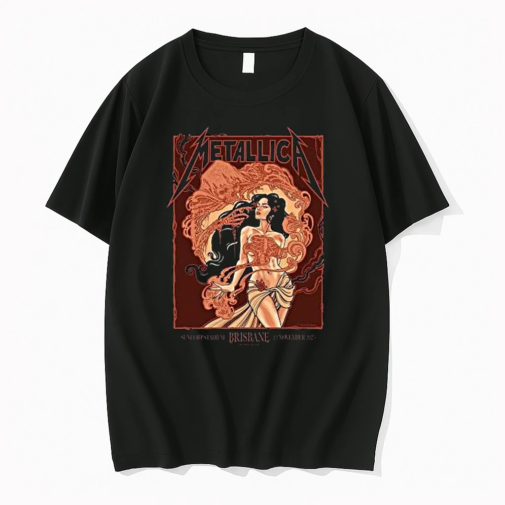 Metallica M72 Brisbane Venue At Australia Suncorp Stadium On 12 November 2025 Art Nouveau The Woman With Skeletal Shirts