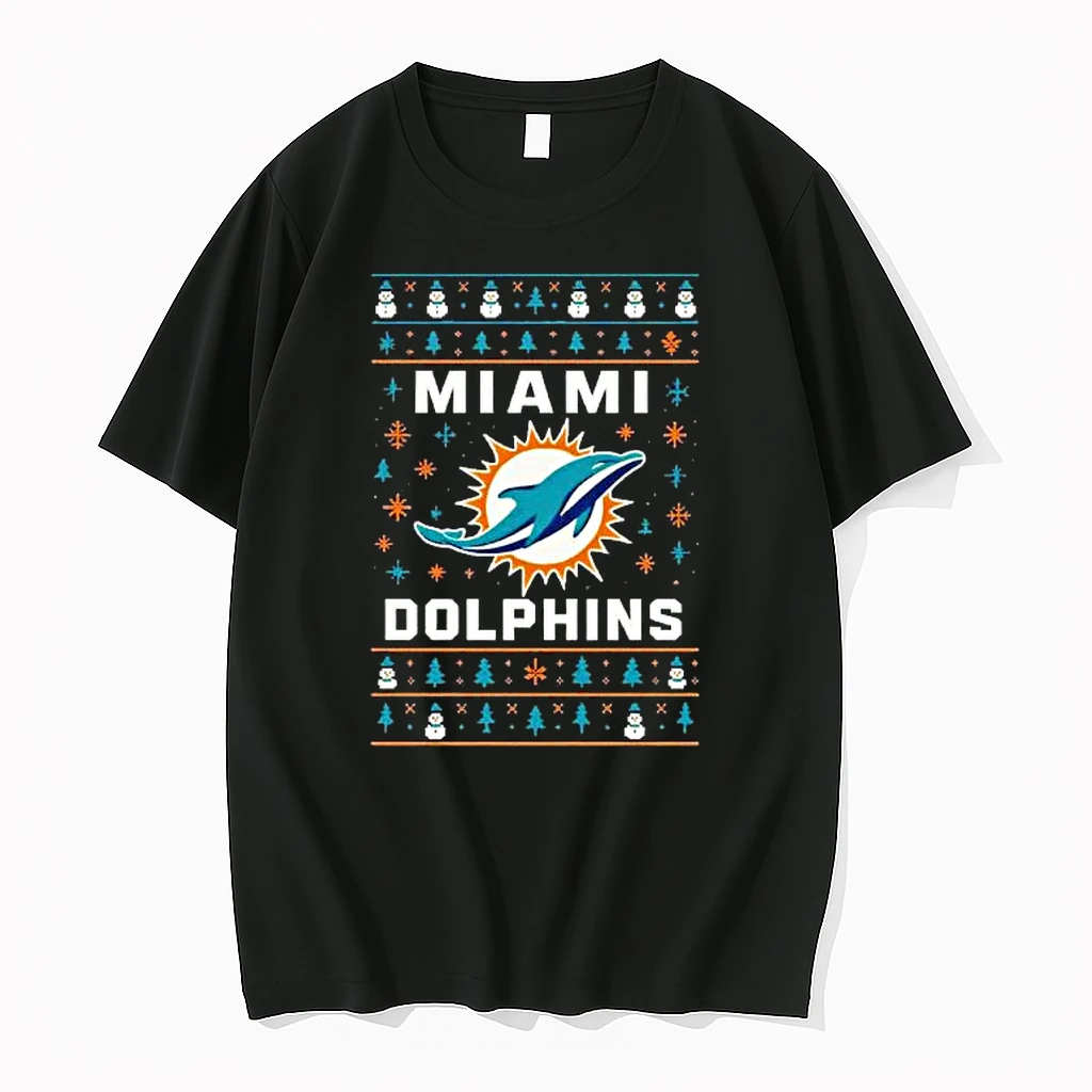 Miami Dolphins 2025 Ugly Christmas Logo Shirts