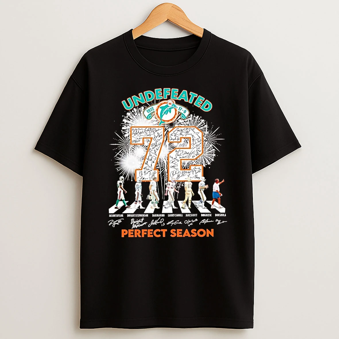 Miami Dolphins 72rd Anniversary Undefeated Perfect Season Shirts