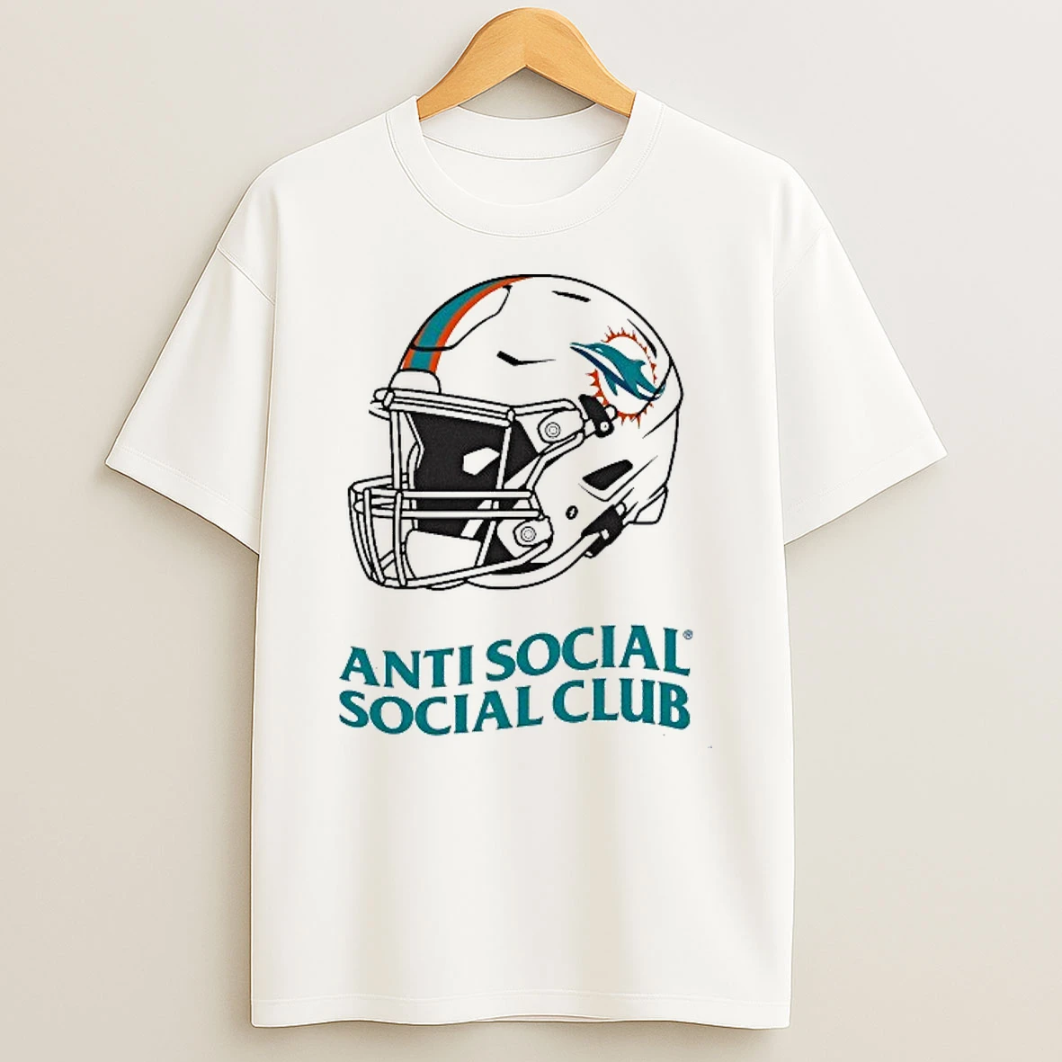 Miami Dolphins Anti Social Social Club Helmet Shirts