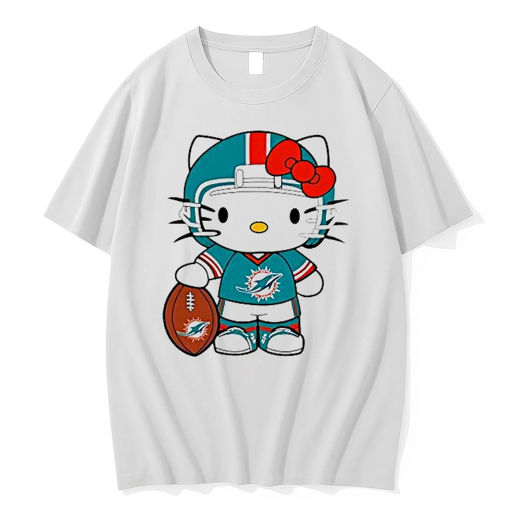 Miami Dolphins Hello Kitty 2025 Nfl Christmas Gameday Shirts