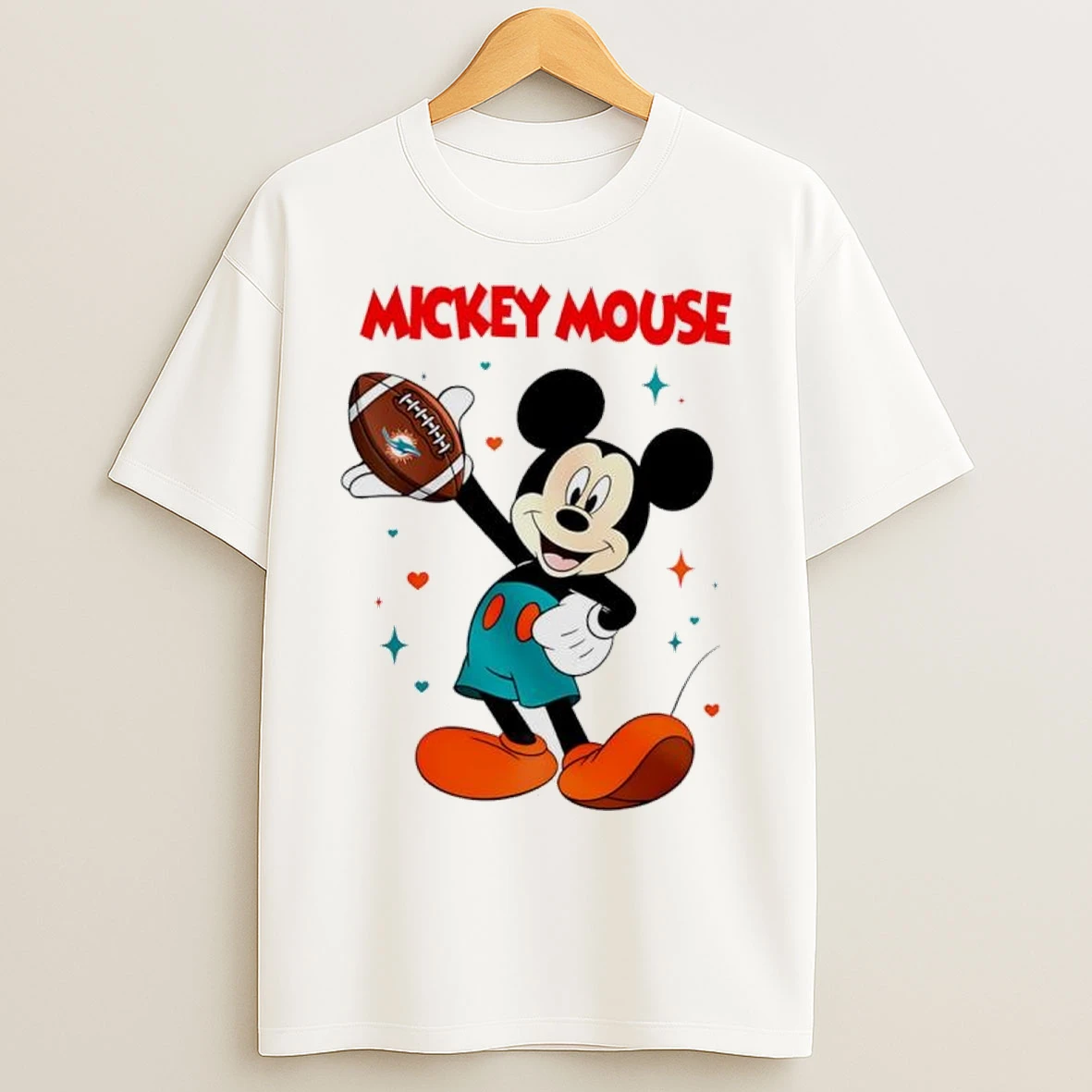 Miami Dolphins Mickey Mouse Player 2025 T Shirts