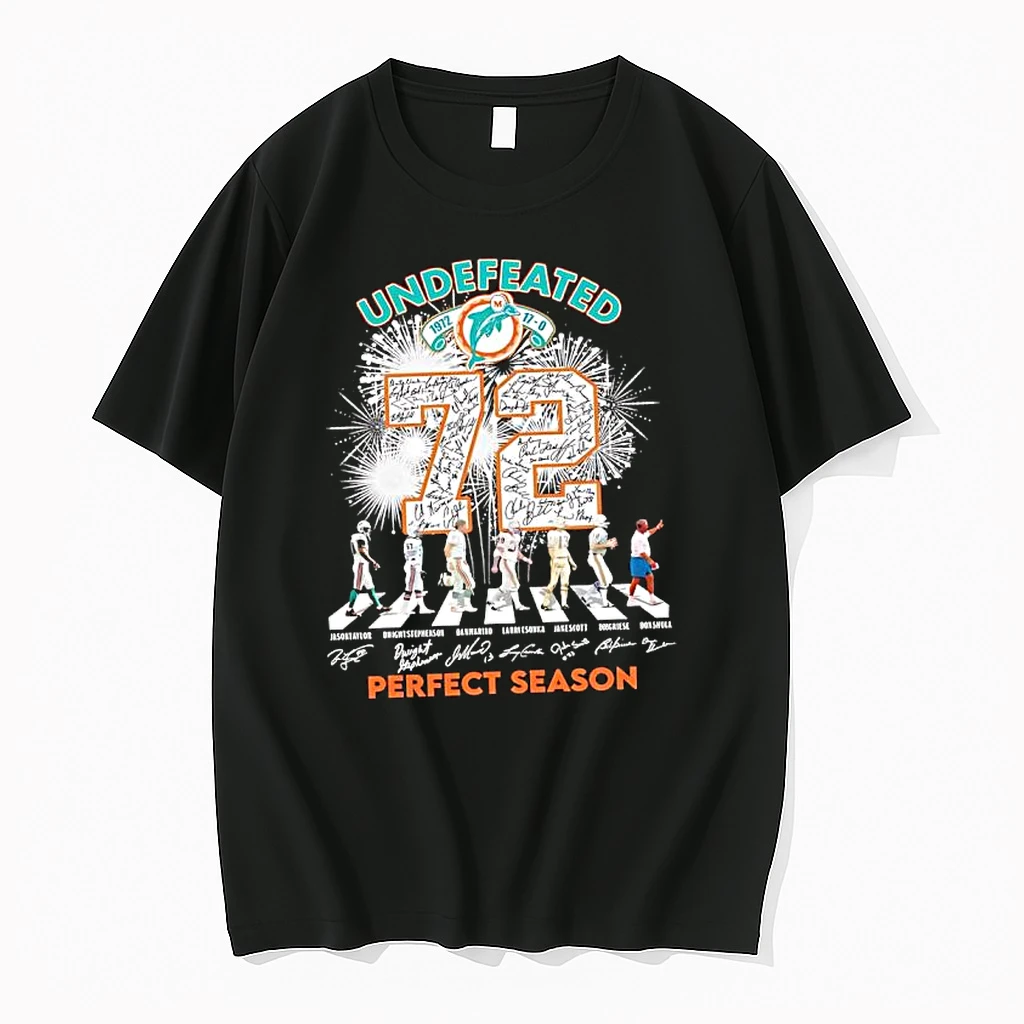 Miami Dolphins Undefeated 1972 72 Perfect Season Abbey Road Signatures Shirts