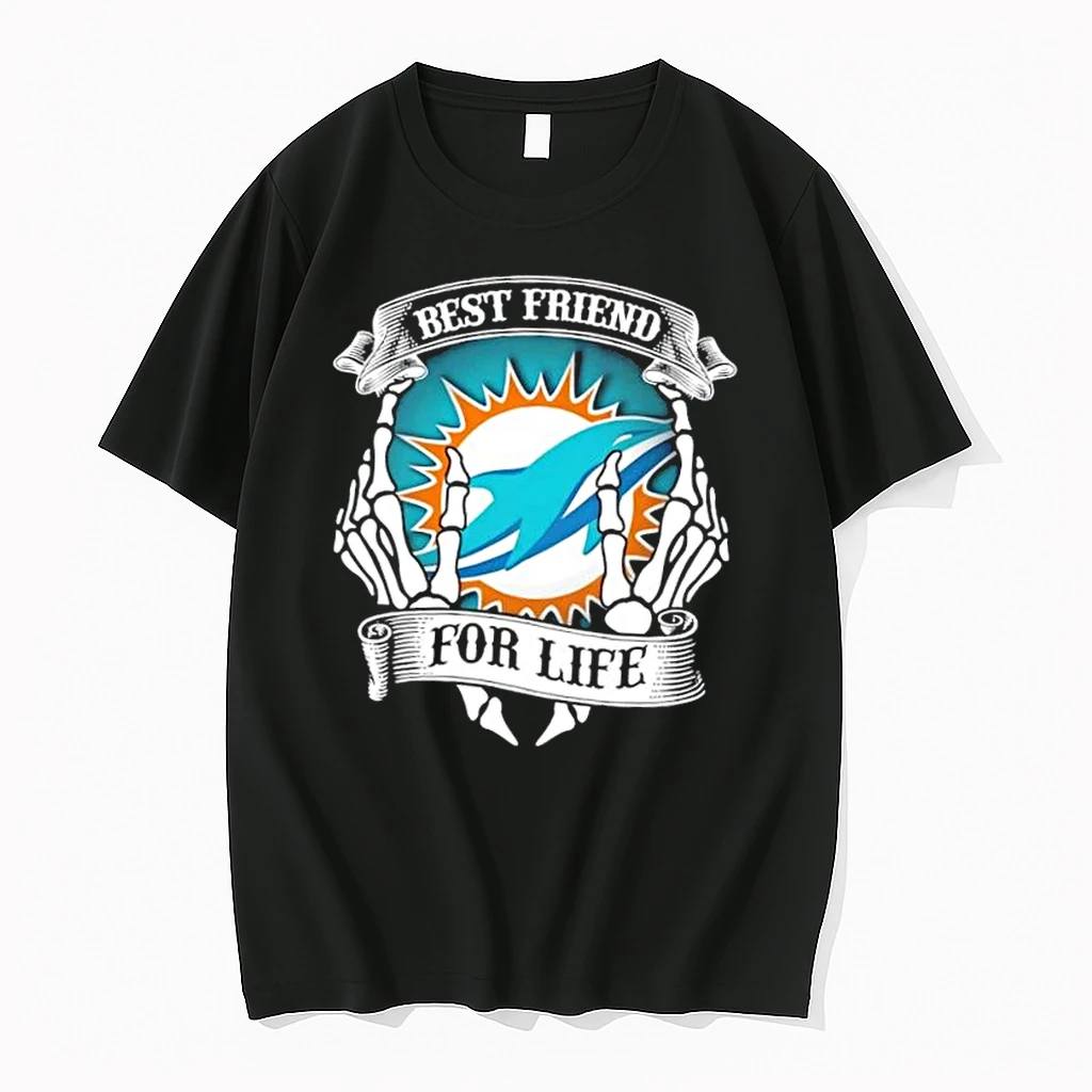 Miami Dolphins Football Best Friend For Life Hands Bones Shirts