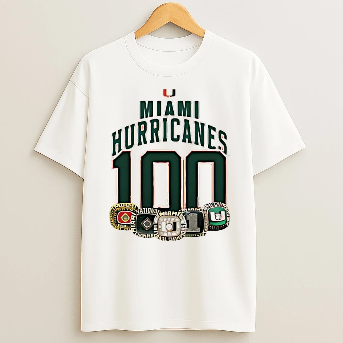 Miami Hurricanes 100 Years Of The Rings Shirts