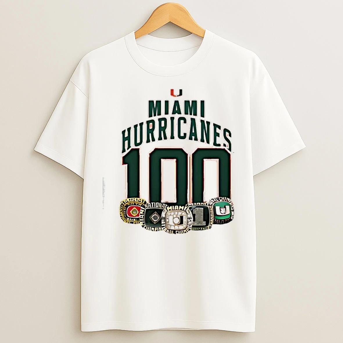 Miami Hurricanes 100 Years Of The Rings T Shirts