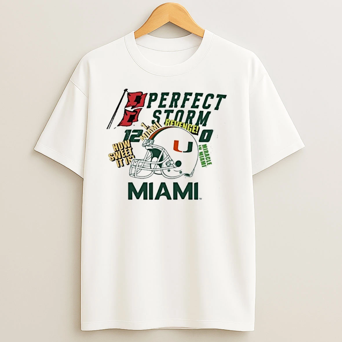 Miami Hurricanes Football Perfect Storm T Shirts
