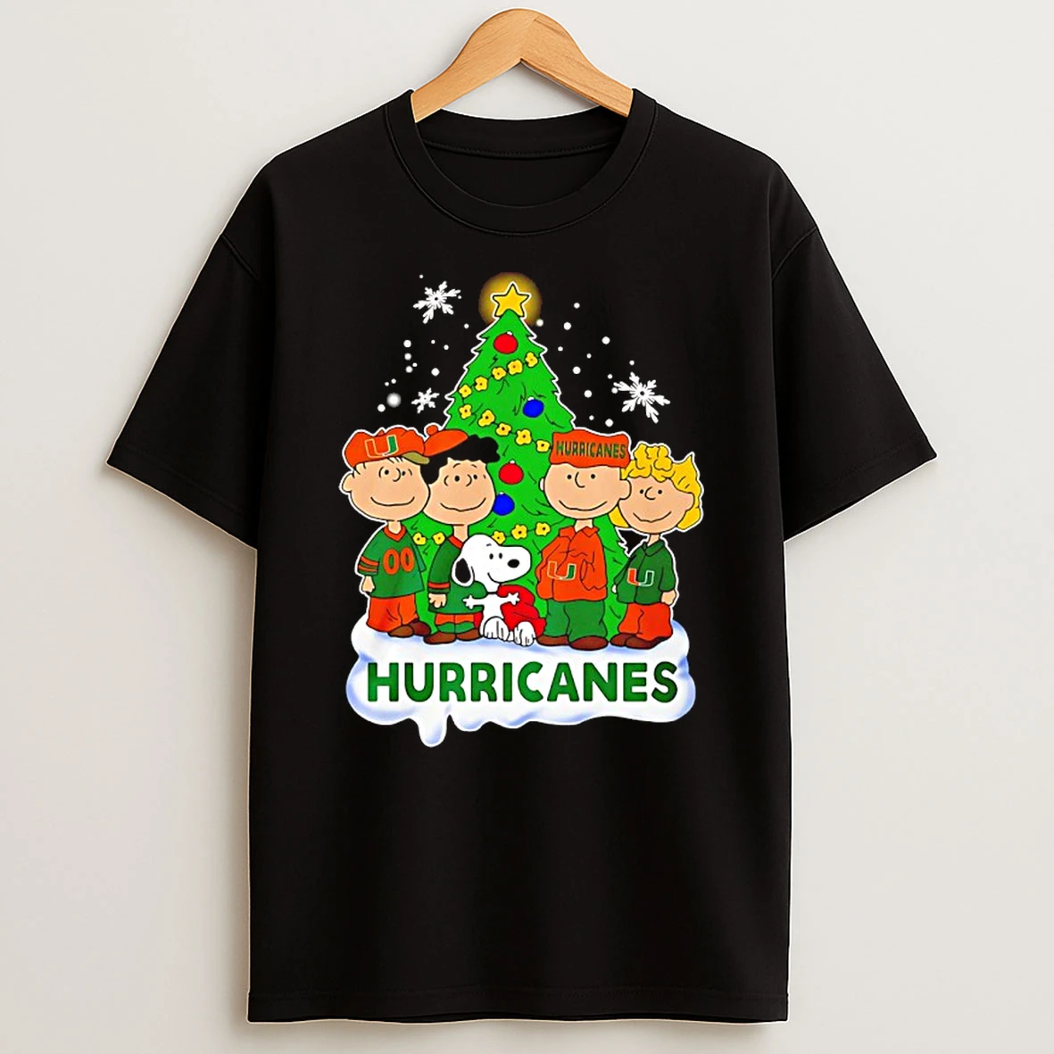 Miami Hurricanes Snoopy And The Peanuts Christmas 2025 Shirts