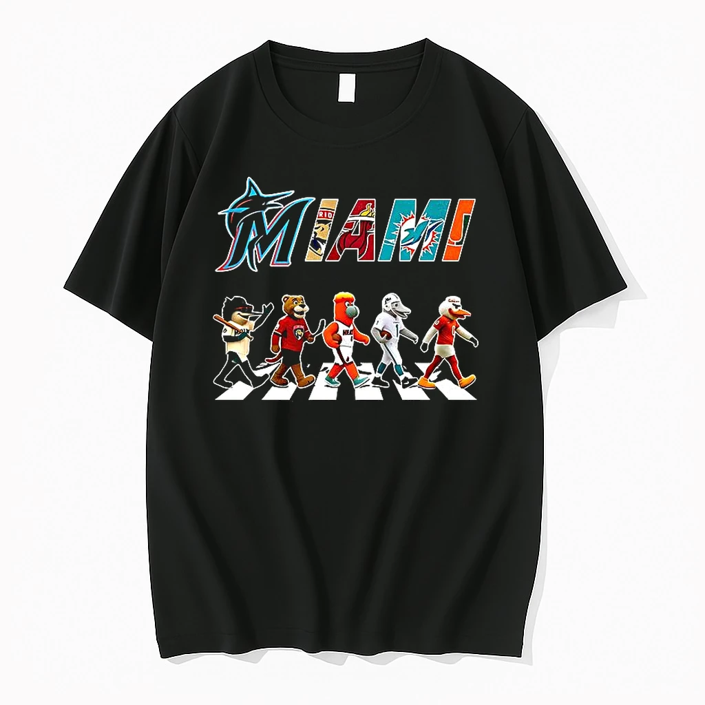 Miami Sports Team Mascots Cross The Streets Shirts