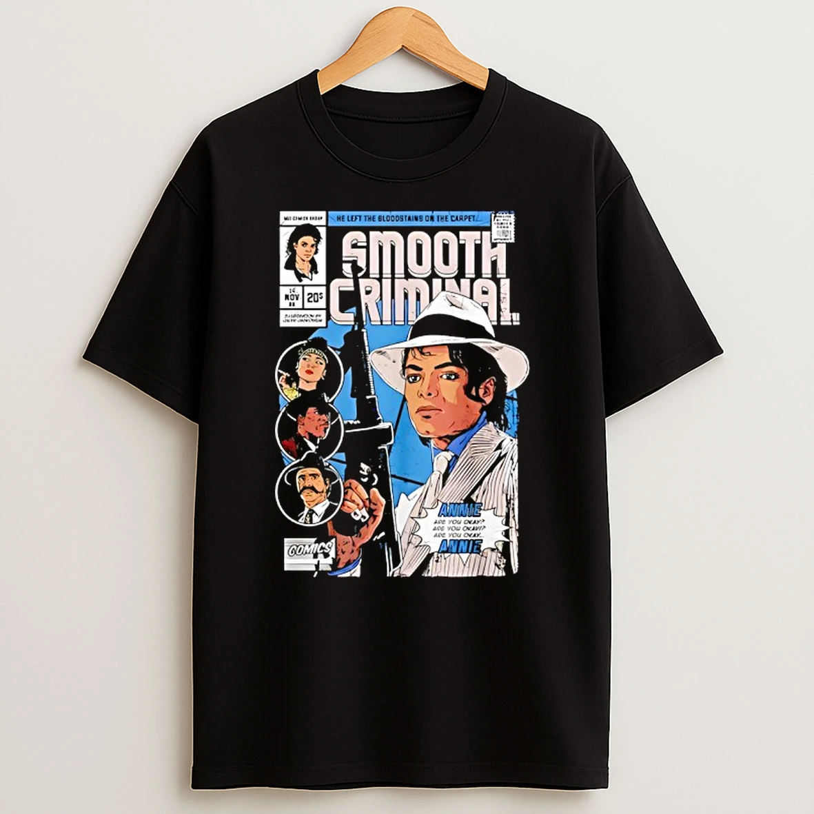 Michael Jackson Smooth Criminal Retro Comic Graphic Shirts