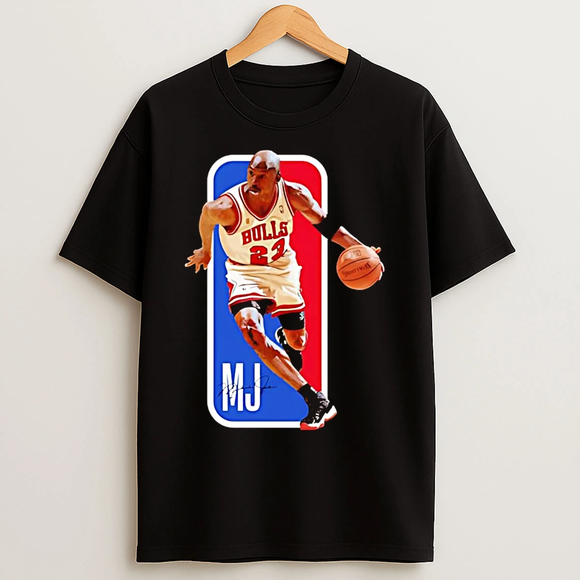 Michael Jordan Basketball Logo Chicago Bulls T Shirts