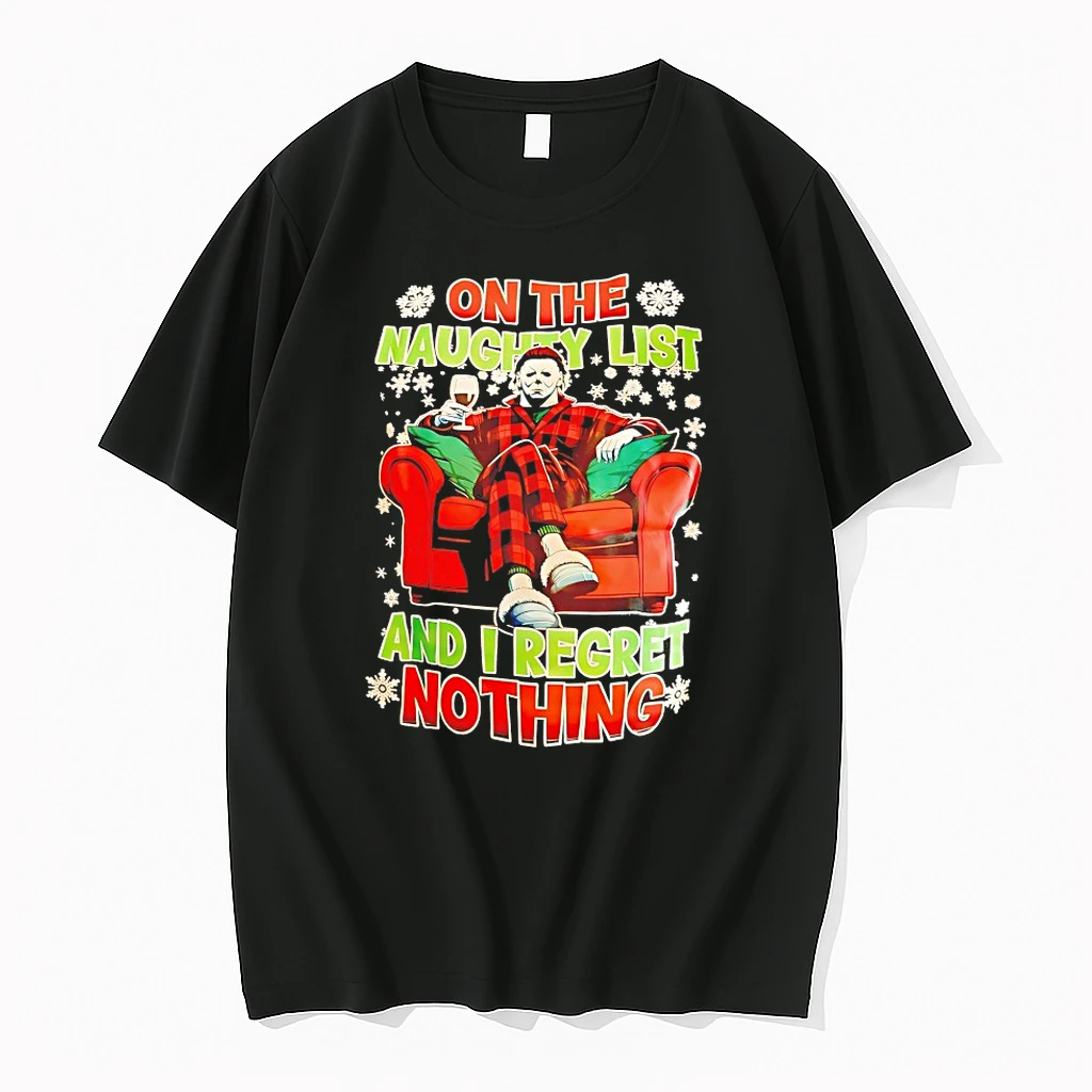 Michael Myers On The Naughty List And I Regret Nothing Christmas Shirts