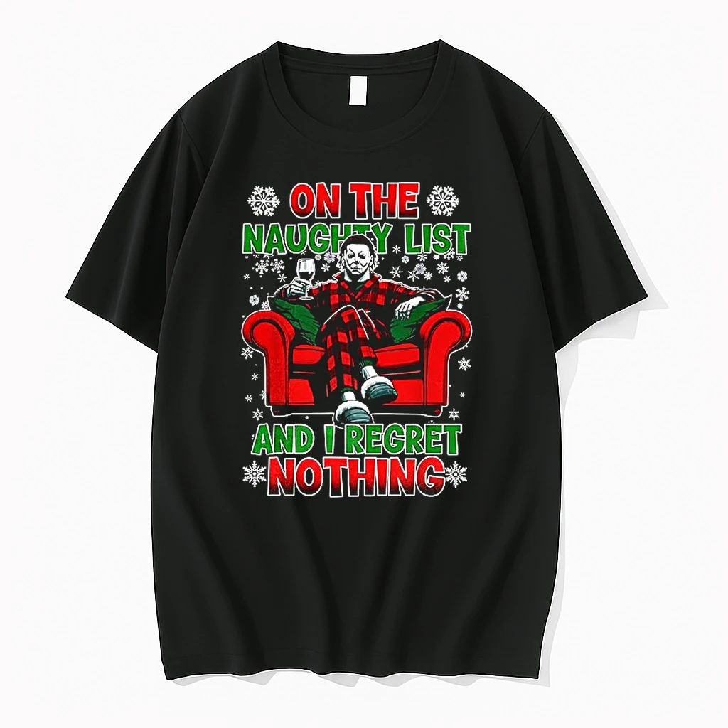 Michael Myers On The Naughty List And I Regret Nothing Merry Christmas Shirts