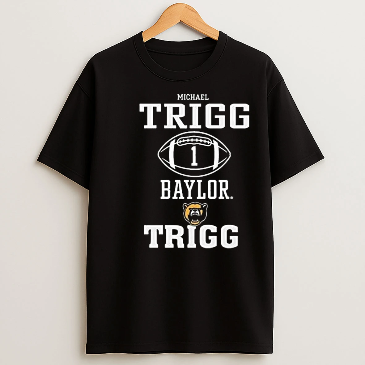 Michael Trigg Baylor Circle Black T Shirts
