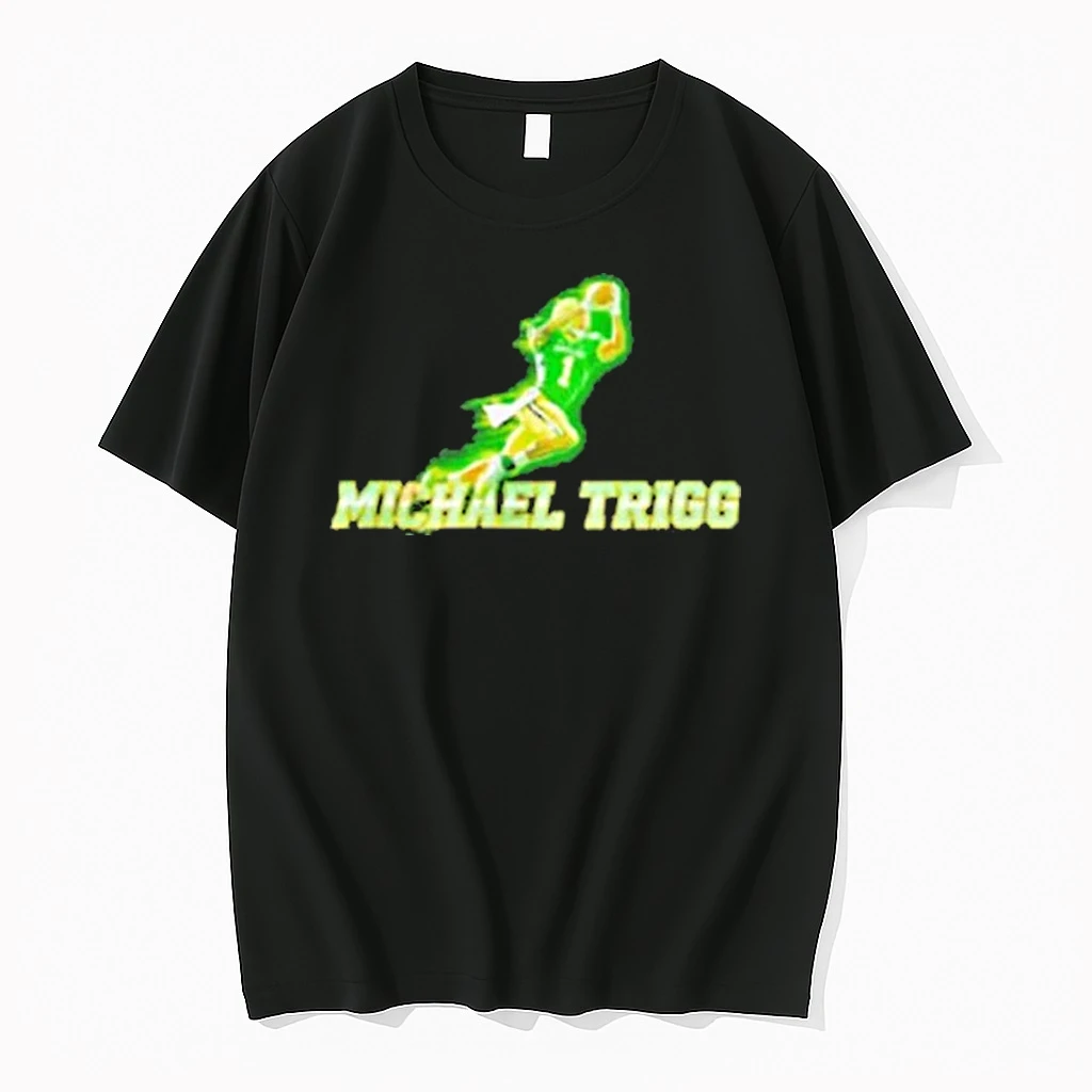 Michael Trigg Football Player Neon Green Action Graphic Shirts