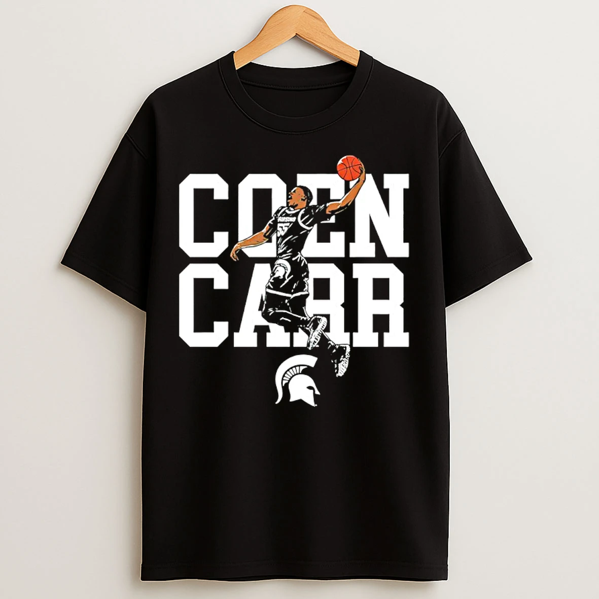 Michigan State Basketball Coen Carr Air Pose Star T Shirts