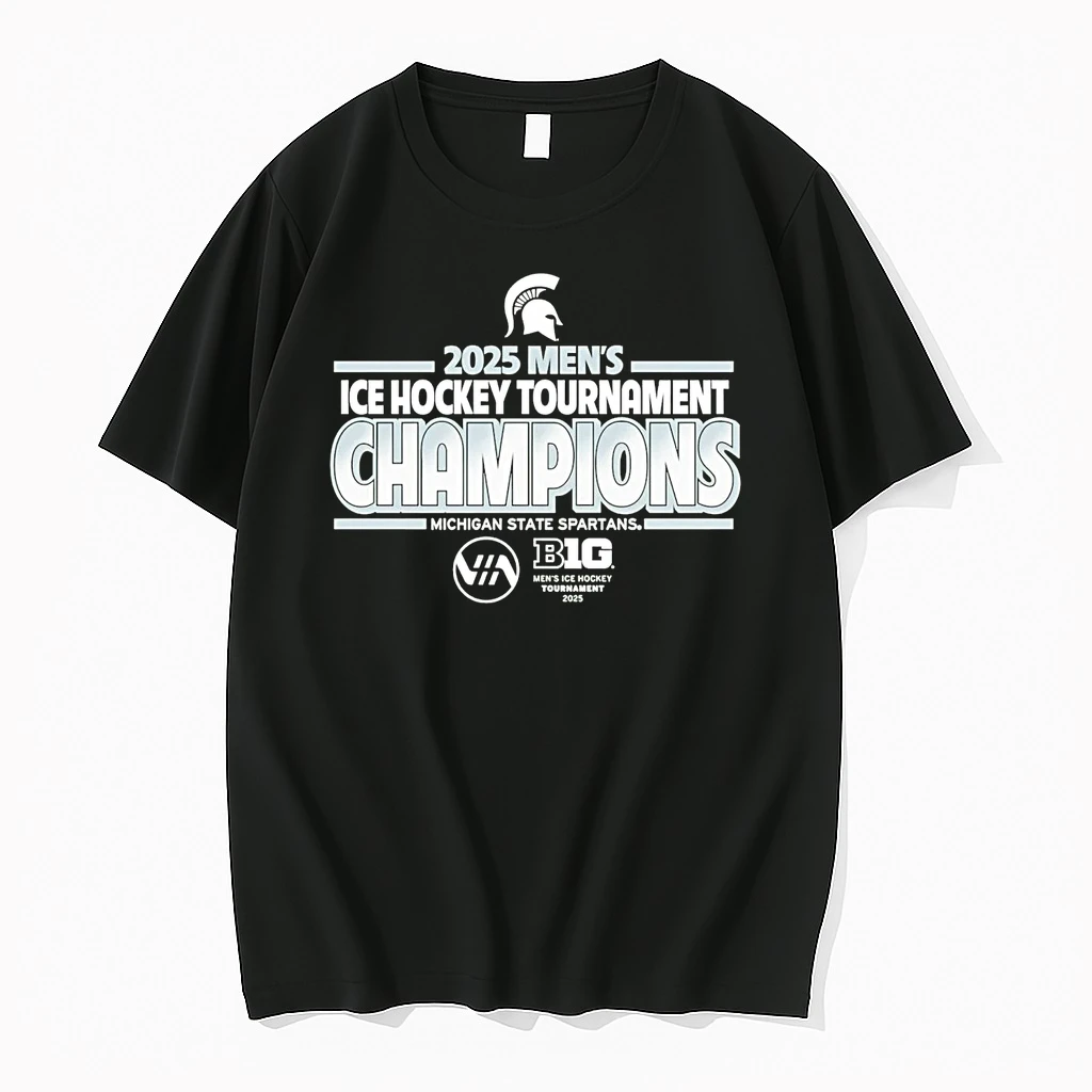 Michigan State Spartans 2025 Mens Hockey Tournament Champions Shirts