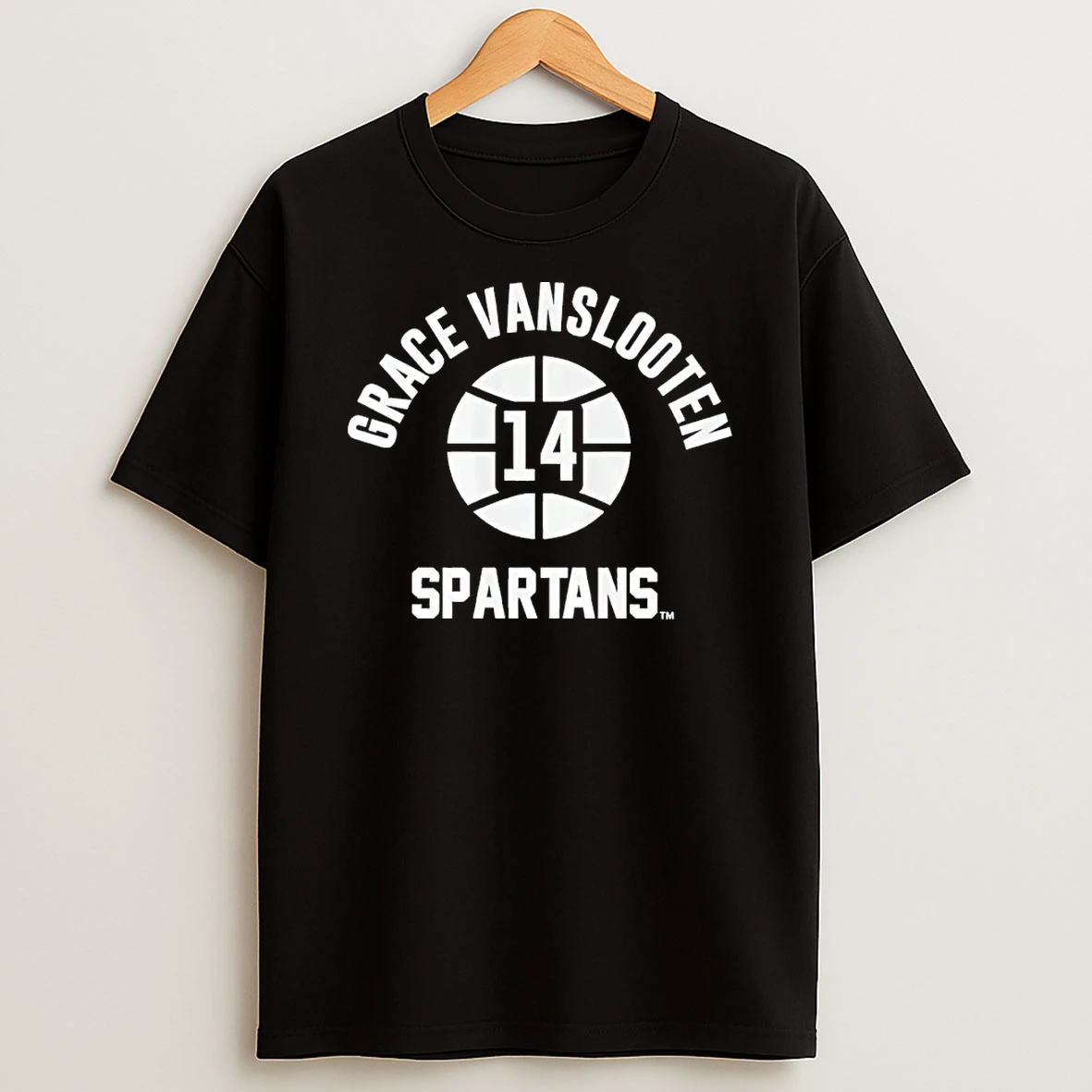 Michigan State Spartans Grace Vanslooten 14 Name Number Ball Shirts