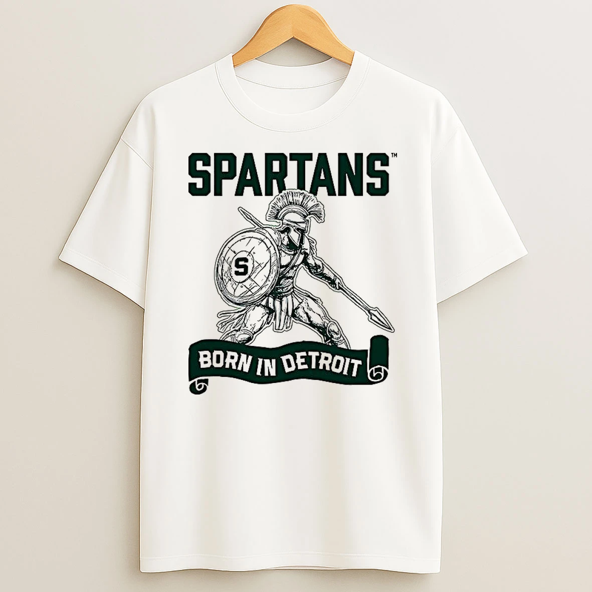 Michigan State Spartans Born In Detroit Shirts