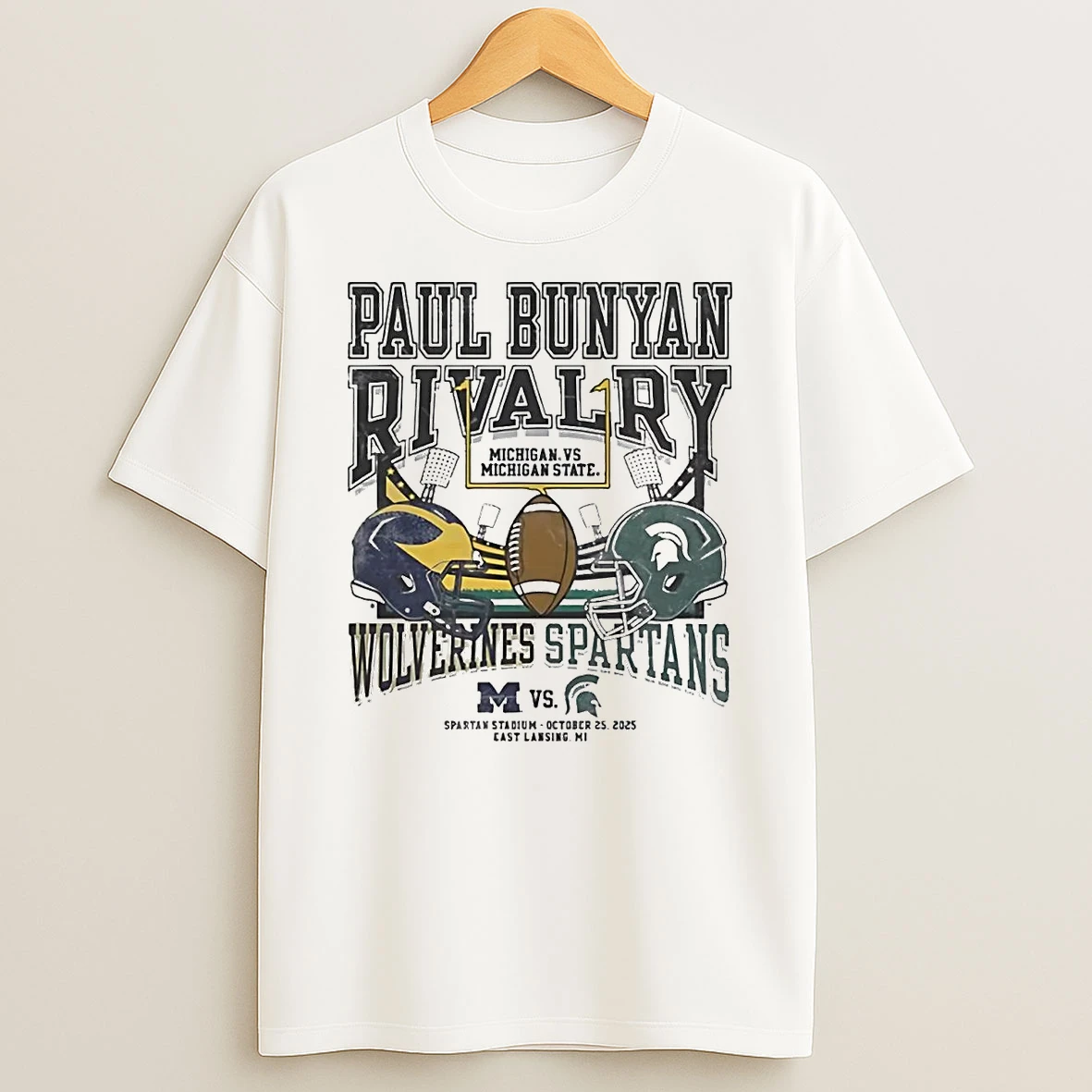 Michigan State Spartans Vs Michigan Wolverines 2025 Paul Bunyan Rivalry Shirts