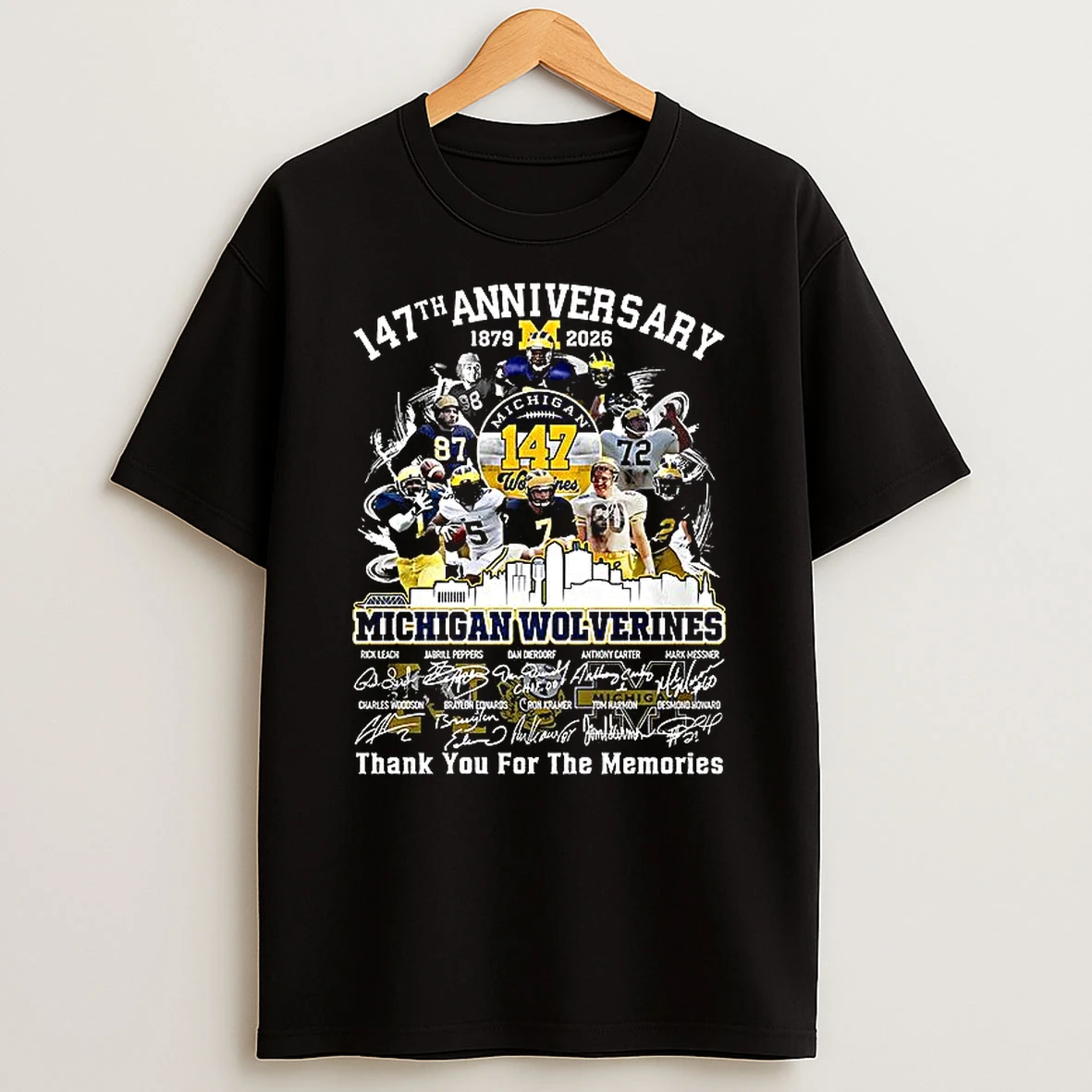 Michigan Wolverines 147th Anniversary 189 2026 Thank You For The Memories Signature Shirts