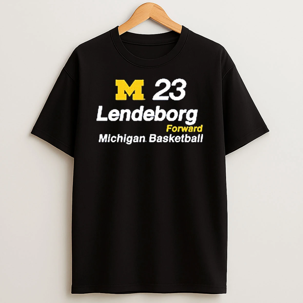 Michigan Wolverines Basketball Yaxel Lendeborg Forward 23 Modern Shirts