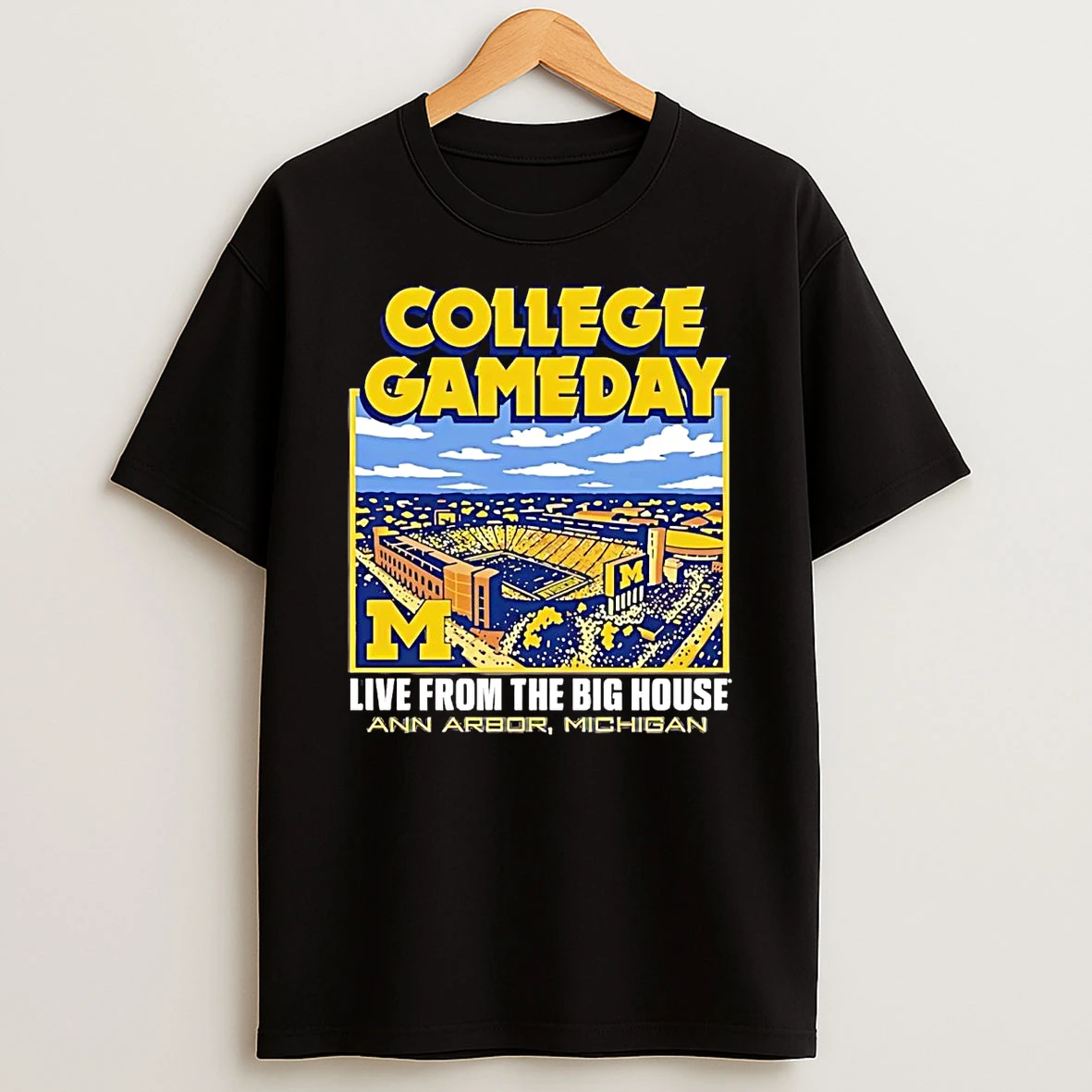 Michigan Wolverines Collage Gameday 2025 Live From The Big House Shirts