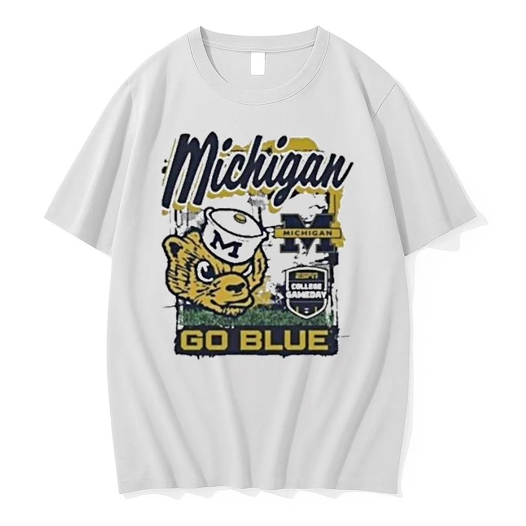 Michigan Wolverines College Gameday 2025 Mascot Go Blue Shirts