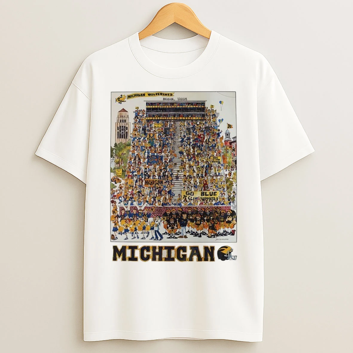 Michigan Wolverines Easter Eggs 1983 John Holladay T Shirts