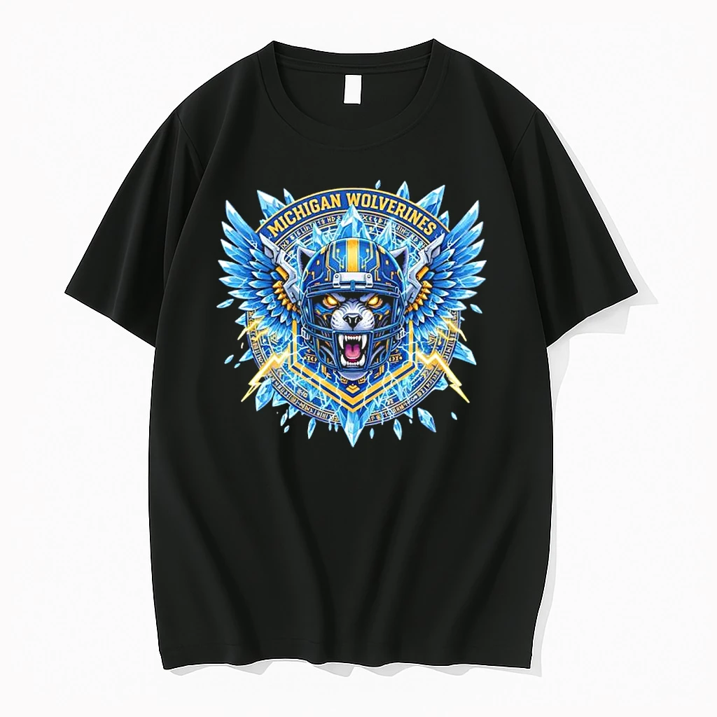 Michigan Wolverines Frozen Titan Black Shirts