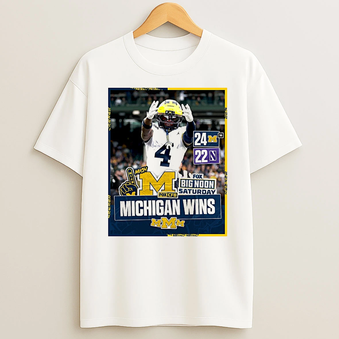 Michigan Wolverines Vs Northwestern Wildcats Final Score 24 22 November 15 2025 Shirts