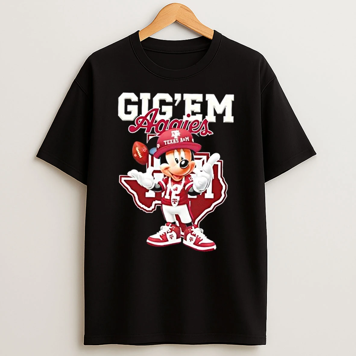 Mickey Gig Em Texas Am Aggies Shirts