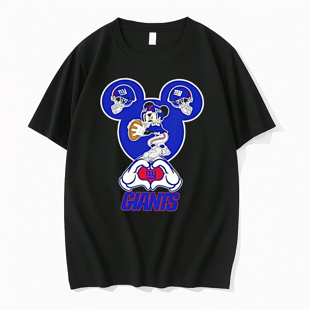 Mickey Hands Heart Love New York Giants Football Shirts