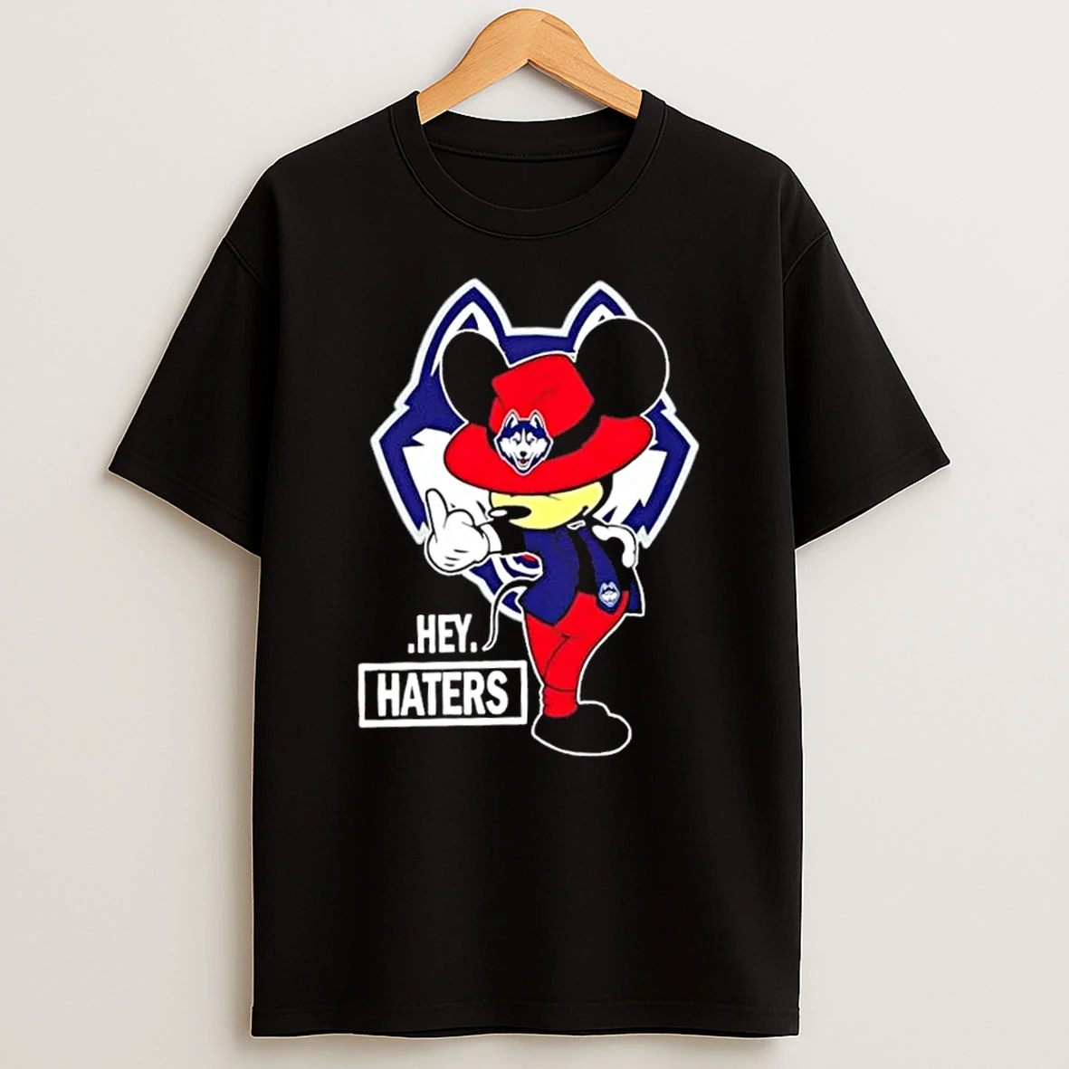 Mickey Hey Hater Connecticut Huskies Football Shirts