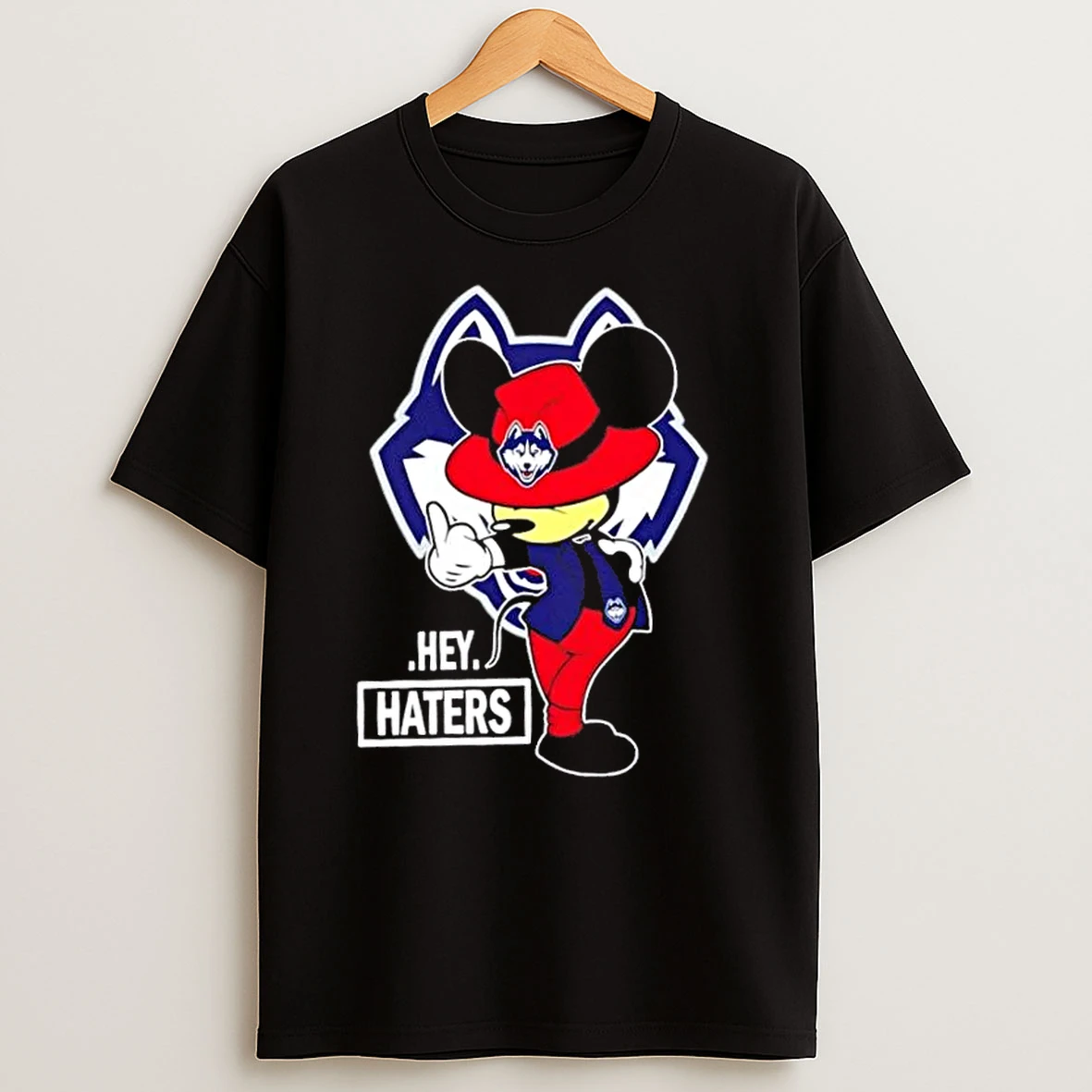 Mickey Hey Hater Connecticut Huskies Football T Shirts