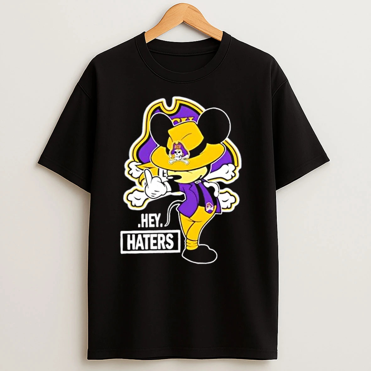 Mickey Hey Hater East Carolina Pirates Football T Shirts