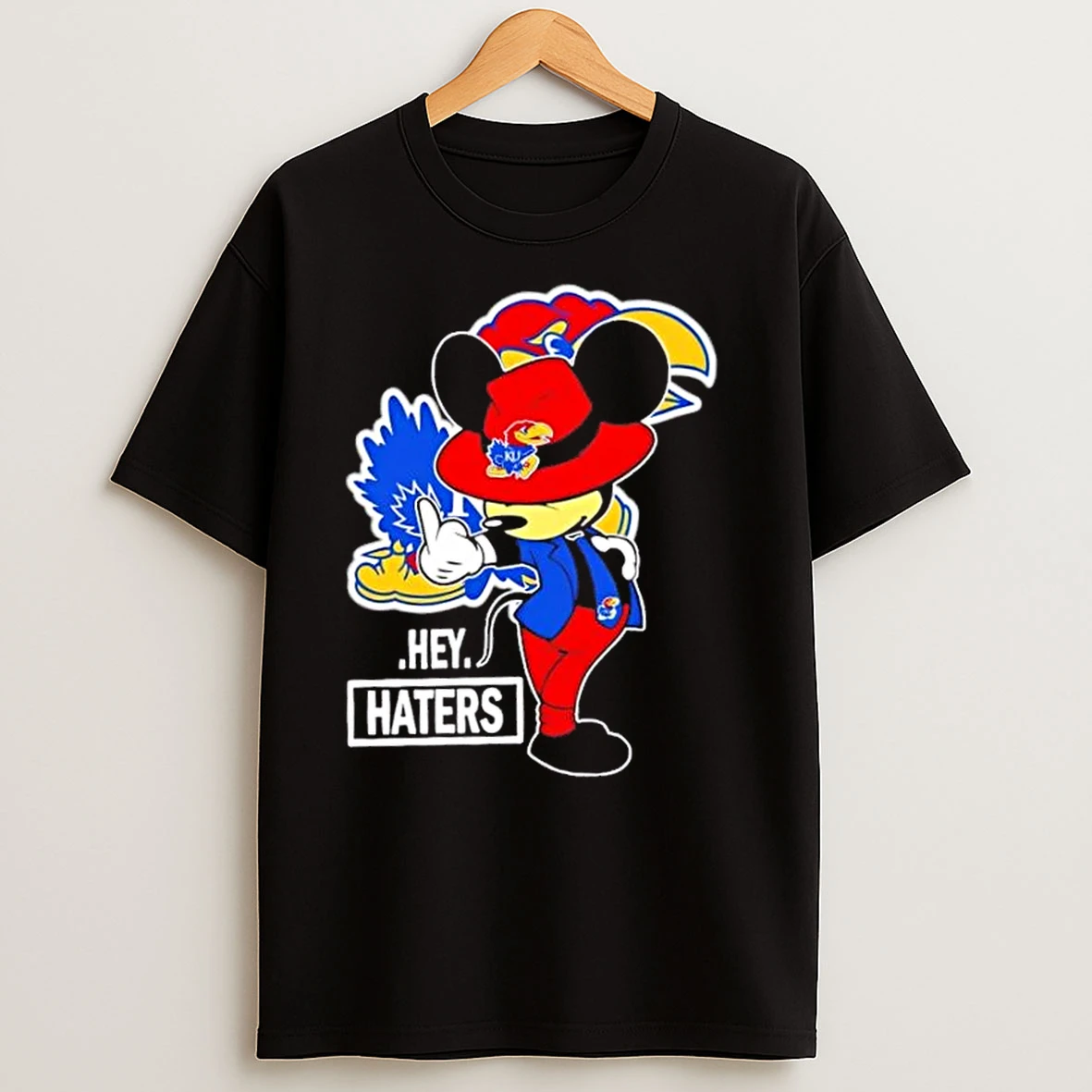 Mickey Hey Hater Kansas Jayhawks Football T Shirts