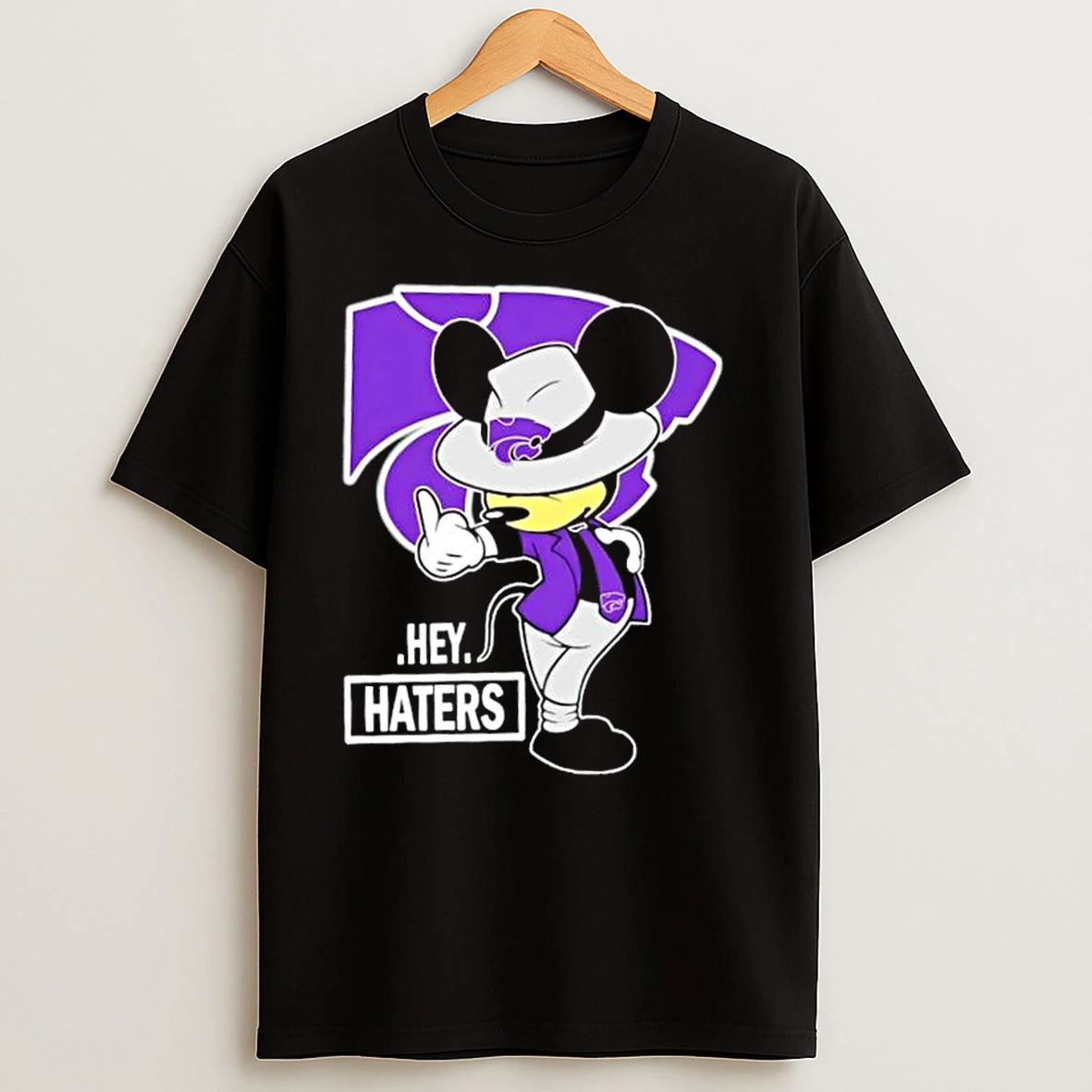 Mickey Hey Hater Kansas State Wildcats Football T Shirts