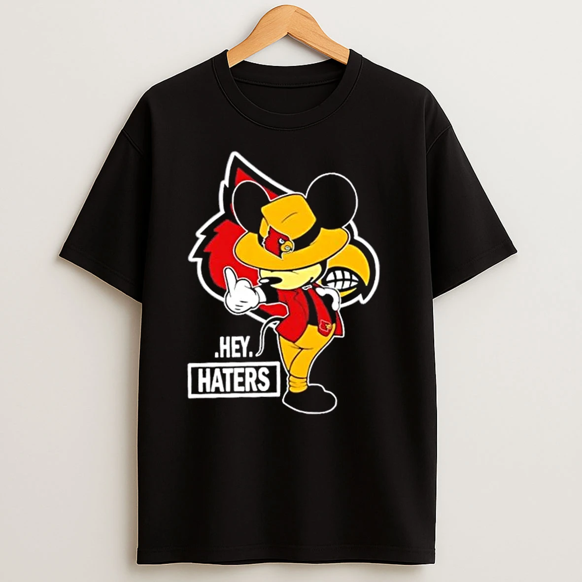 Mickey Hey Hater Louisville Cardinals Football T Shirts