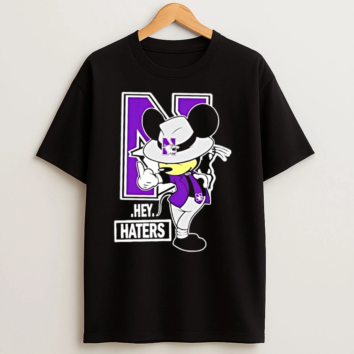 Mickey Hey Hater Northwestern Wildcats Football T Shirts