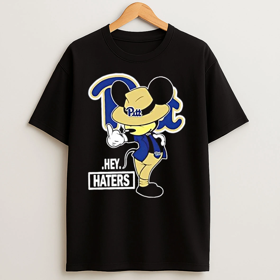 Mickey Hey Hater Pittsburgh Panthers Football T Shirts