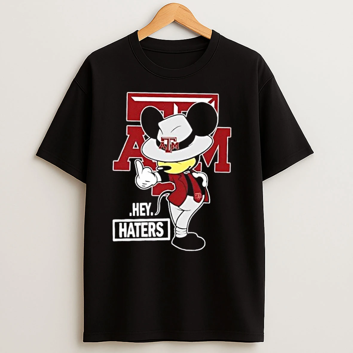 Mickey Hey Hater Texas Am Aggies Football T Shirts