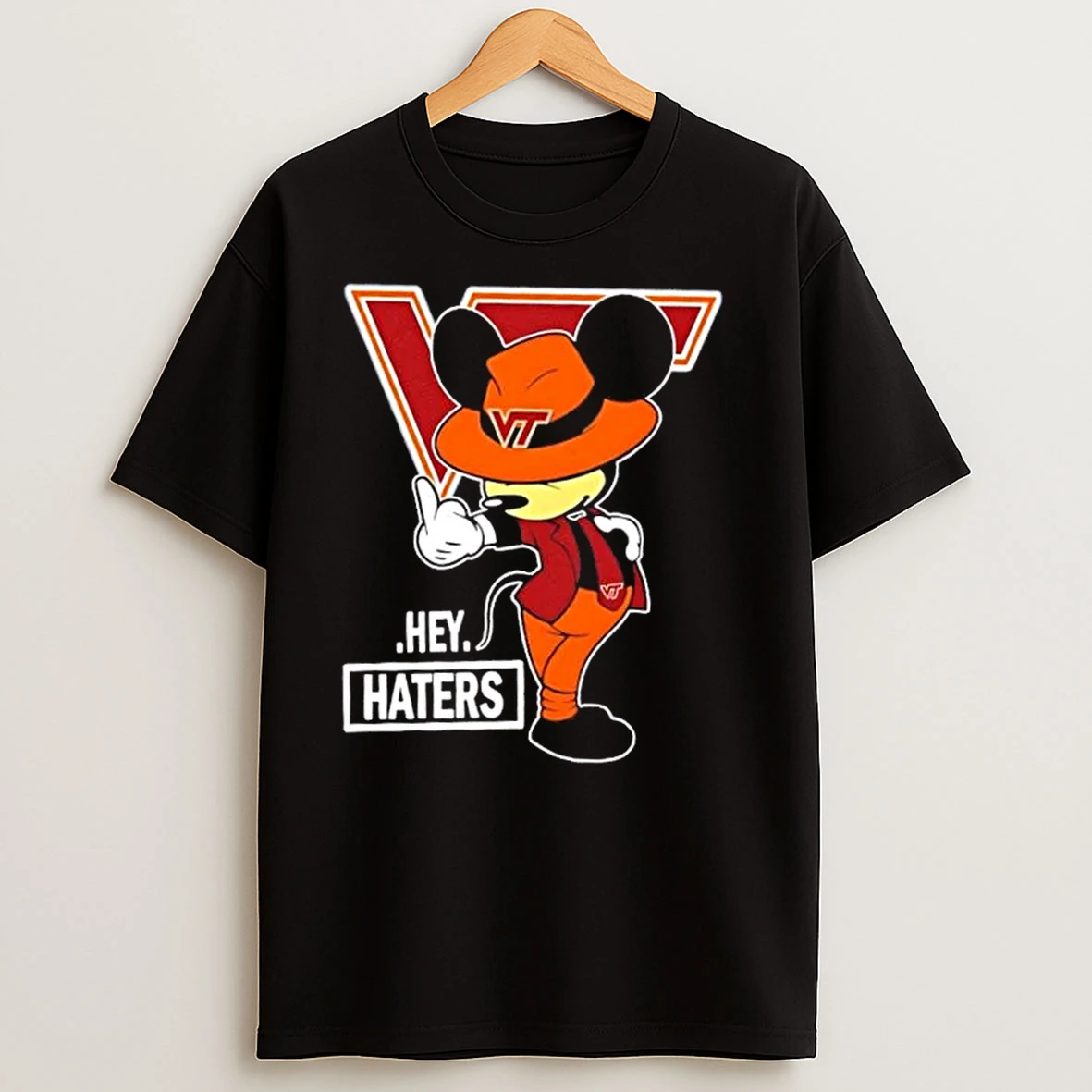 Mickey Hey Hater Virginia Tech Hokies Football T Shirts