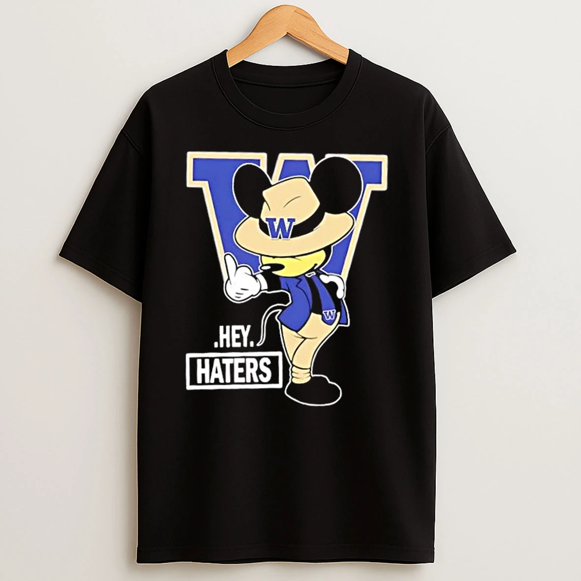 Mickey Hey Hater Washington Huskies Football Shirts
