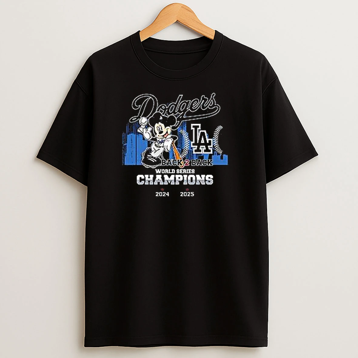 Mickey Mouse Dodgers Back 2 Back 2024 2025 World Series Champions T Shirts