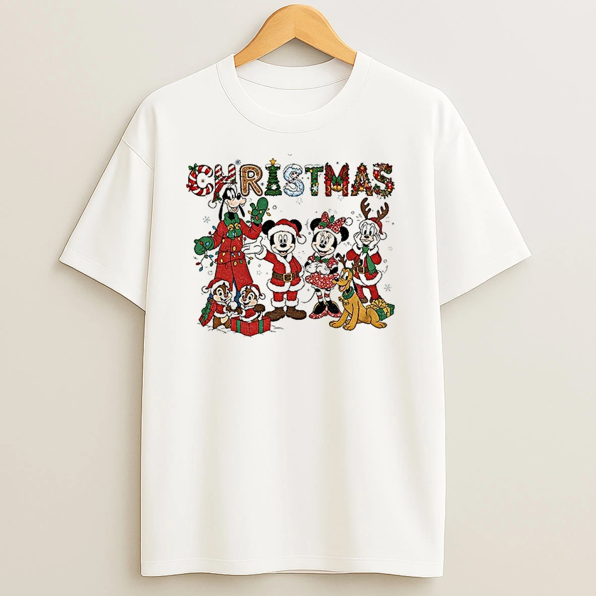 Mickey Mouse And Friends Family Xmas Merry Christmas T Shirts